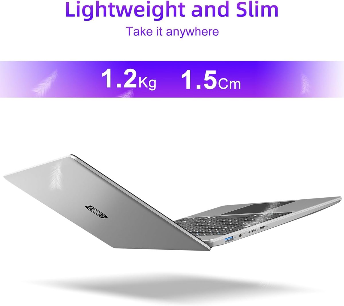 ⁦jumper Laptop, Laptop Computer with 365, 12GB RAM 512GB SSD, 14-inch FHD Display, Celeron N4000 CPU, Thin & Portable, 2.4/5G WiFi, BT4.0⁩ - الصورة ⁦6⁩
