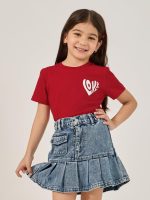 ⁦Styli Girls Graphic Print Short Sleeve T-Shirt⁩ - الصورة ⁦2⁩