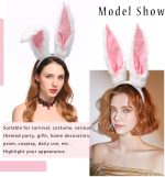 ⁦Bunny Ears Headband, Rabbit Ears Headbands, Furry Party Hairband Costume Accessories for Women⁩ - الصورة ⁦5⁩
