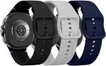T Tersely 3 Pack Soft Silicone Watch Band Compatible with Samsung Galaxy Watch Watch 8 (40/44mm), 8 Classic, Ultra2(2025), No Gap Smartwatch Sport Strap For Men