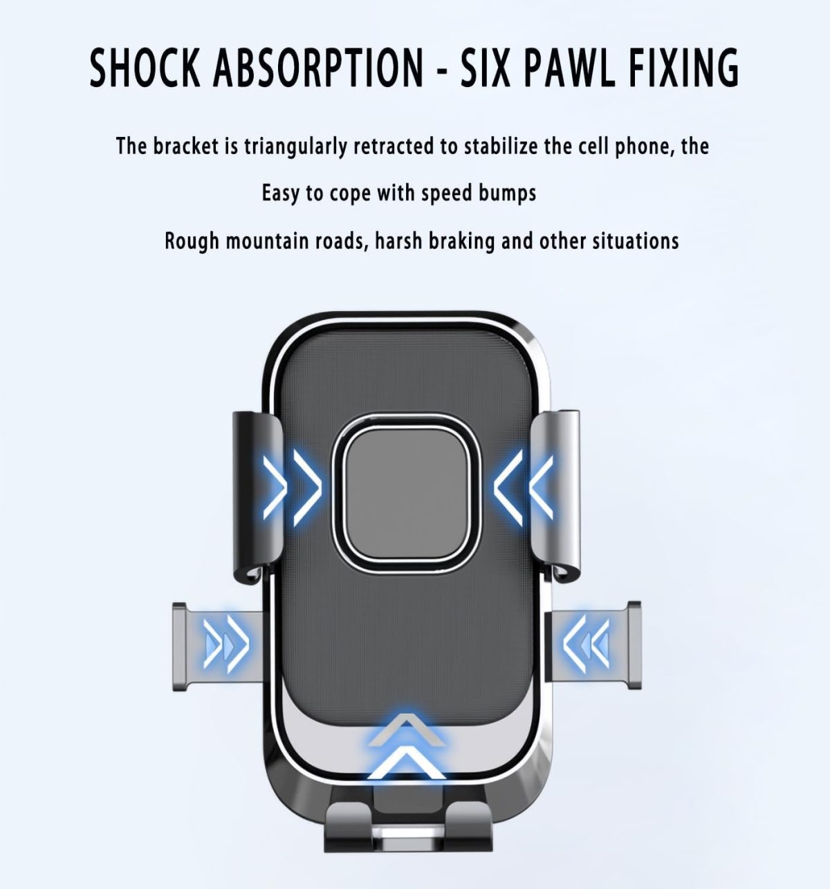 ⁦Azonee Motorcycle Phone Holder, Bicycle Phone Holder, Outdoor Riding Motorcycle Bicycle Mobile Phone Navigation Mount, Compatible with iPhone Samsung Google and All 4.5''-7.1'' Phones⁩ - الصورة ⁦2⁩