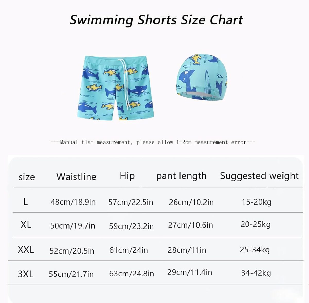 ⁦Toddler Swim Trunks Boys Rash Guard Swimsuit UPF 50+ Bathing Suit Kids Quick Dry Board Shorts Children Summer Beach Swimwear Set with Swim Hat 2 Piece Trendy Surf Pants for 2-12Years Boy⁩ - الصورة ⁦4⁩