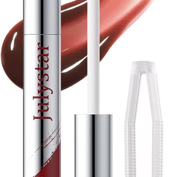 Matte Liquid Lip Stain, Peel Off Lip Liner Tattoo with Tweezer,Waterproof, Long-Lasting,Non-Stick Cup Lip Gloss Stain for All Skin Types,Highly Pigmented Color Lipstick (01#)