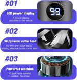 ⁦Mineup Portable Electric Mini Shaver, 2-in-1 Sopami Mini Shaver, Portable Washable Wet and Dry Razor, USB Travel Shaver, Waterproof Wireless Capsule Shaver for Home and Travel⁩ - الصورة ⁦3⁩