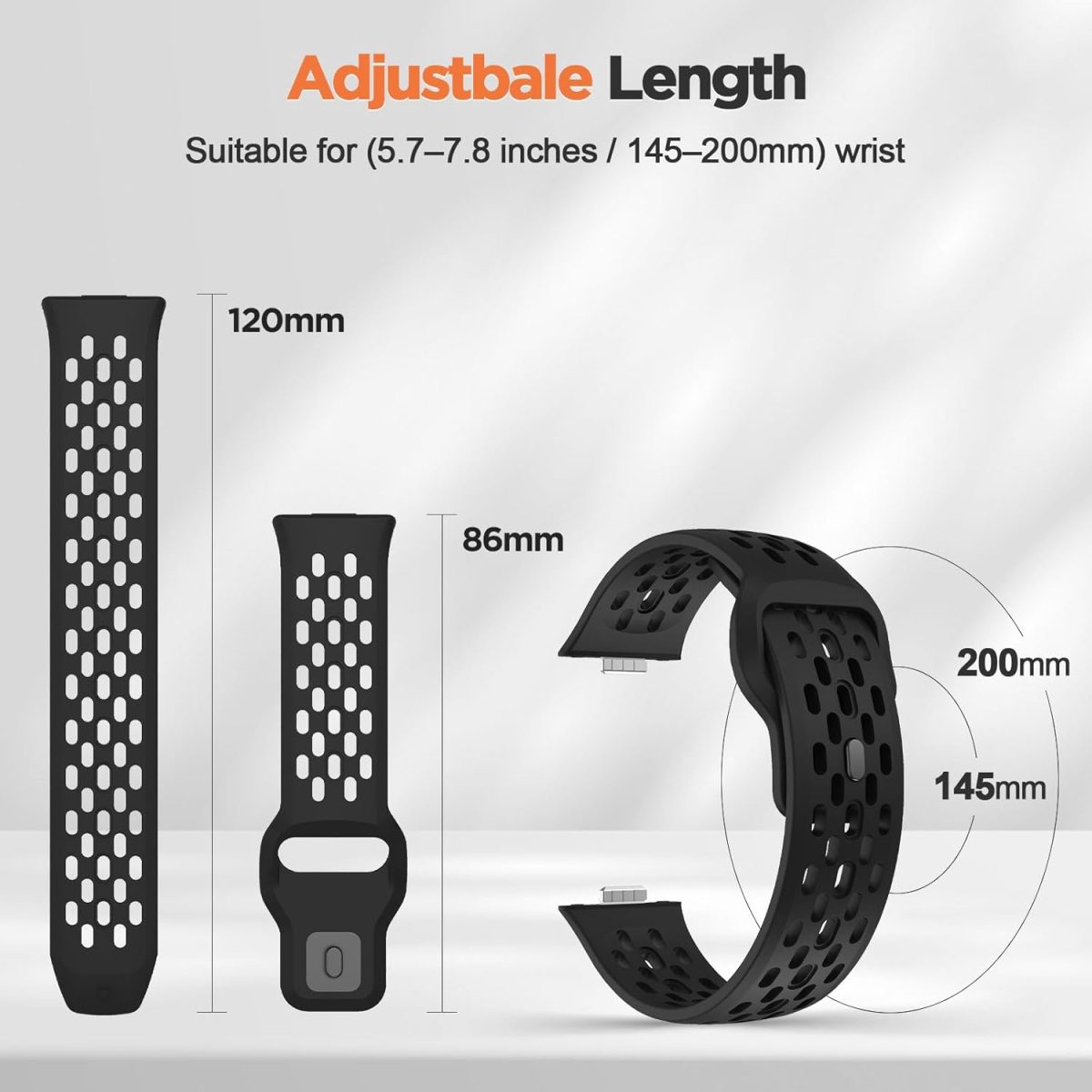 ⁦XMUXI Compatible with Huawei Watch Fit 4 Pro Band Silicone Replacement Bands Quick Release Sport Straps for Huawei Watch Fit 3 Strap⁩ - الصورة ⁦5⁩