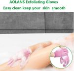 ⁦10Pcs Bath Gloves, Natural Mitts Gloves for Men and Women Use,Shower Gloves Body Spa Makes Skin Soft and Healthy (10)⁩ - الصورة ⁦2⁩