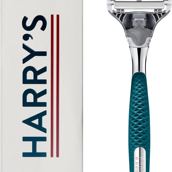Harry's Razors for Men - Winston Razor: 5 Blade Razor with Lubricating Strip & Precision Trimmer and 1 Razor Blade Refill
