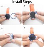⁦TEHAOUU Watch Bezel Ring for Nothing CMF Watch Pro 2 Circular Arc style Anti Scratch Anti Collision Stainless Steel Solid Color Modern Stylish Adhesive Cover Watch Accessories Replacement Hard Shell⁩ - الصورة ⁦5⁩