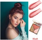 ⁦Contour Palette, Highlighter Makeup Palettes, 3 in 1 Palette Matte Shimmer Glow illuminator Powder Face Highlighter, Cool Toned Luminizer Cream for Bronzer, Shape, Silky Brilliant Compact⁩ - الصورة ⁦4⁩