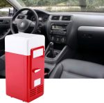 ⁦QBNZAXC Mini fridge ثلاجة الثلاجة مع قاد مشروب مشروب ثلاجة خفيفة برودة ثلاجة ثلاجة دافئة(Black)⁩ - الصورة ⁦6⁩