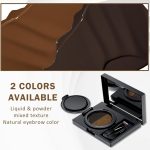 ⁦Azonee Air Cushion Eyebrow Gel Kit, Dark Brown and Light Brown Eyebrow Gel with Dual-Ended Eyebrow Brush, Clear Brow Gel, Trimmer, Long Lasting Waterproof Eyebrow Cream for Brow Shaping and Styling⁩ - الصورة ⁦3⁩