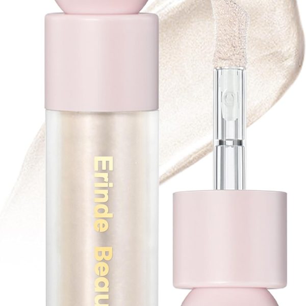 Erinde Liquid Highlighter Makeup, Shimmer Cream Highlighter, Natural Light Face Highlighter, Brightening Liquid Highlight, Face Body Glow Makeup, Glow Drops Makeup, Glitter Highlighter Makeup