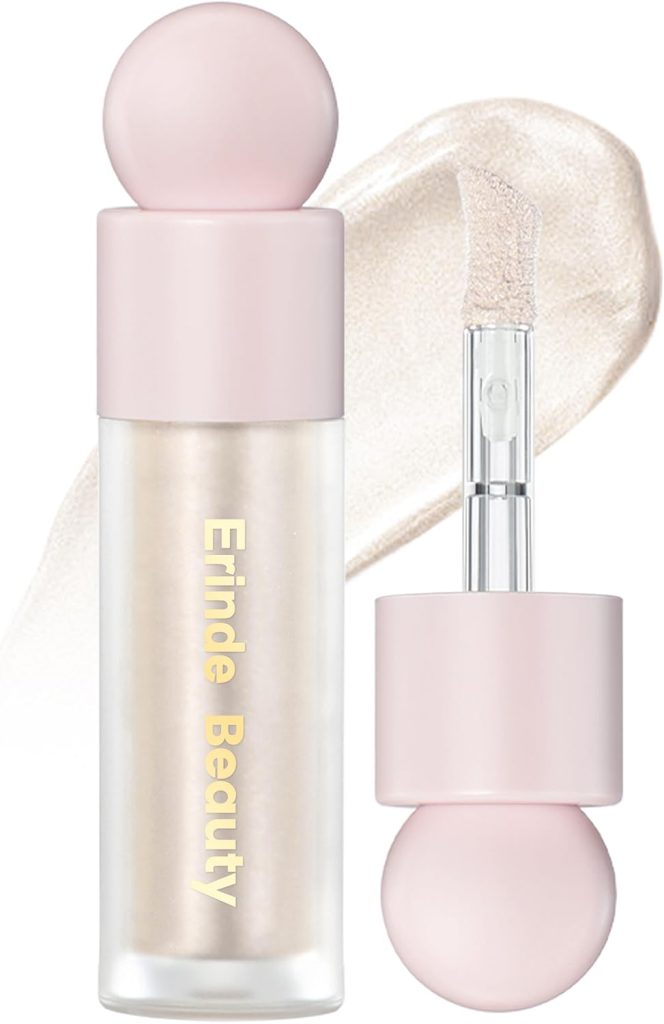 Erinde Liquid Highlighter Makeup, Shimmer Cream Highlighter, Natural Light Face Highlighter, Brightening Liquid Highlight, Face Body Glow Makeup, Glow Drops Makeup, Glitter Highlighter Makeup