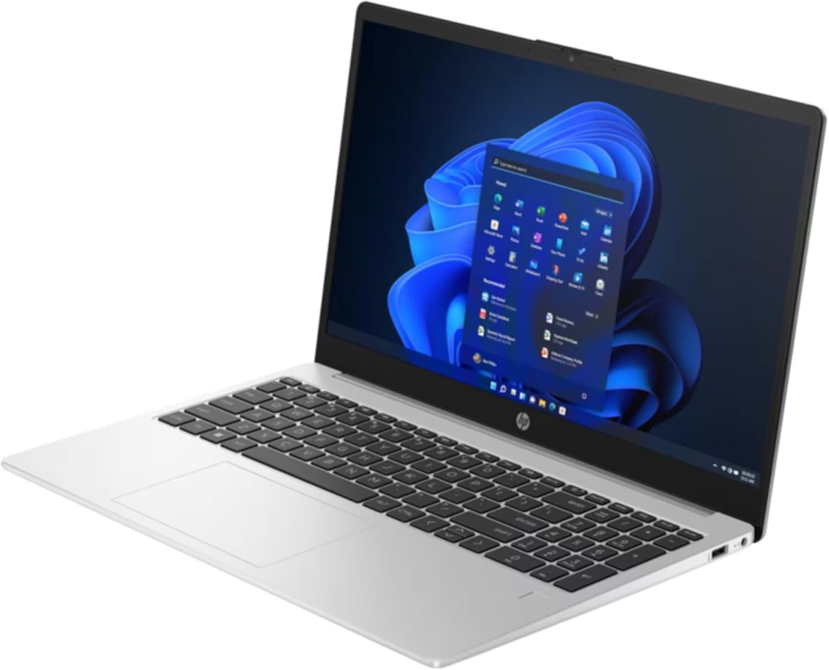 ⁦HP Laptop | 15.6 Inch FHD Display | Intel Core i7-1355U | 16 GB DDR4 RAM | 512 GB SSD | Intel Iris Xe | Windows 11 Pro | QWERTZ Keyboard | Natural Silver | Office 2024 | Wireless Mouse & NBP Bag⁩ - الصورة ⁦3⁩