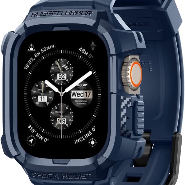 Spigen Rugged Armor Pro designed for Apple Watch Ultra 2 / Apple Watch Ultra 49mm Case with Band