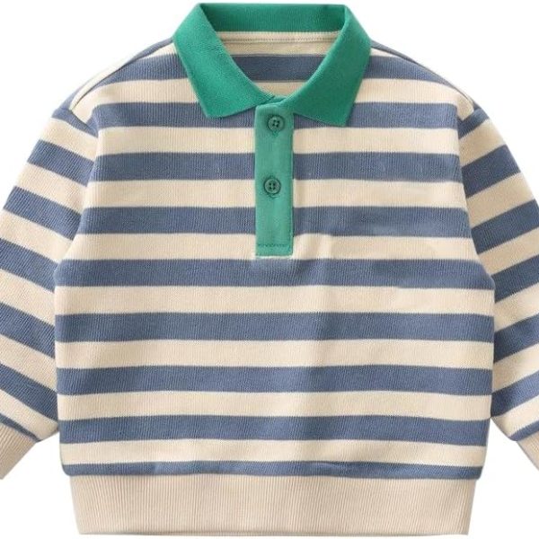 L&Wen Boys Long Sleeve Polo Shirt