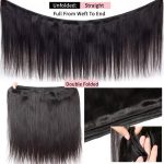 ⁦Human Hair Bundles 12A Brazilian Straight Human Hair Bundles 100% Unprocessed Virgin Weave one Bundles Human Hair Double Weft Hair Bundles Natural Color 20 Inch⁩ - الصورة ⁦4⁩
