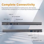 ⁦Acer Chromebook Plus 514 Touchscreen Laptop (14" FHD, Intel 8-Core i3-N305, 8GB RAM, 512GB SSD, 2TB Cloud Storage) Business, Company, Students, 11⁩ - الصورة ⁦6⁩