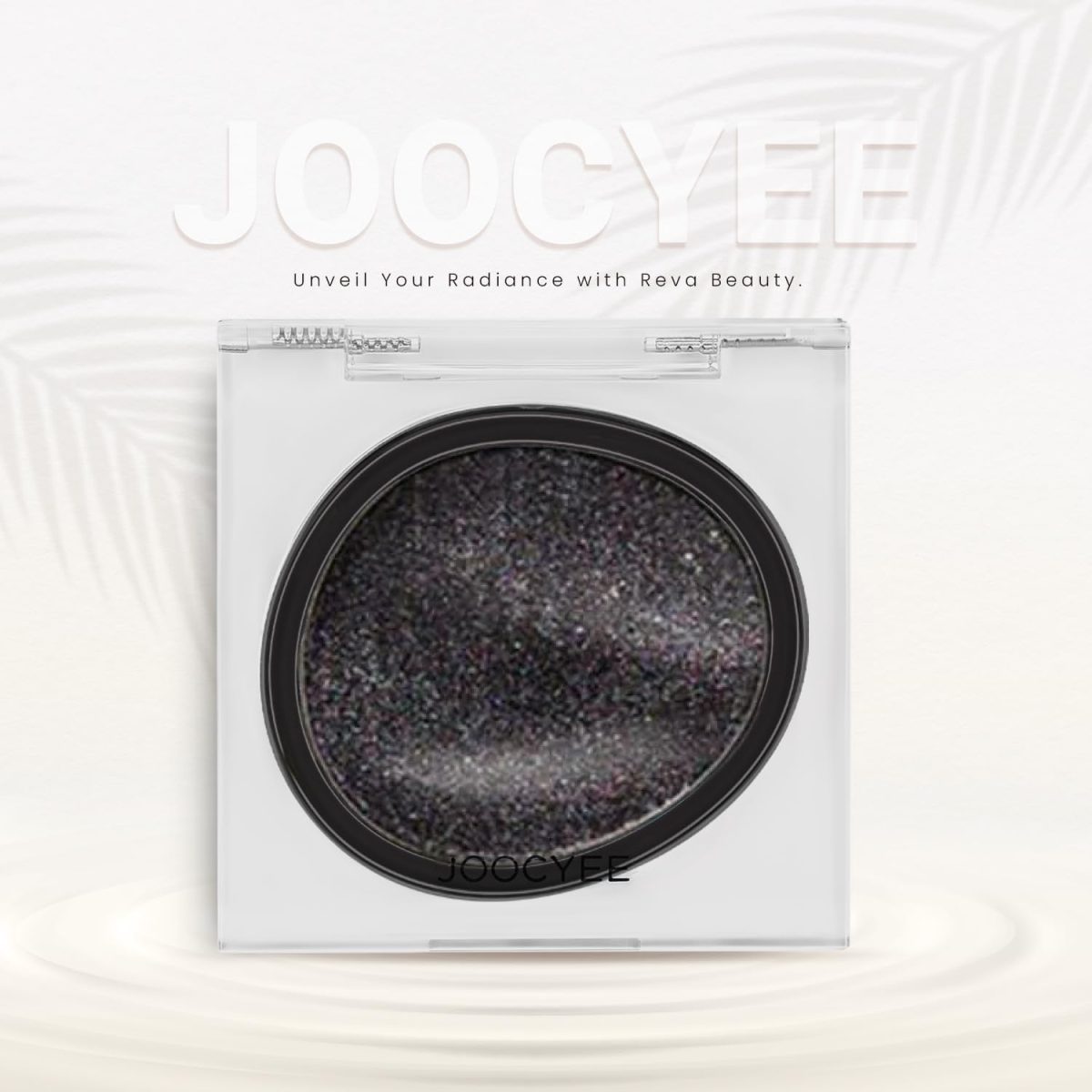 ⁦Joocyee Eyeshadow Single Colour Matte Fine Glitter Pearlescent Glitter Pigmented Neon Sequins Eyeshadow Palette Makeup (D125 Neon Black)⁩ - الصورة ⁦2⁩