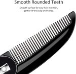 ⁦ALMEKAQUZ 4Pcs Folding Beard Comb,Portable Men's Beard Comb,Pocket Folding Comb,Travel Comb,Portable Beard Comb with Clip,Men's Beard Hair Care Styling Grooming (Black)⁩ - الصورة ⁦5⁩