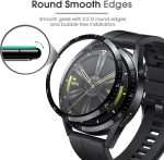 ⁦[Upgraded] 3 Pack PMMA 3D Screen Protector Compatible With Huawei Watch GT3 Pro 46 mm, Anti-Scratch for GT 3 Pro (Huawei GT3 Pro)⁩ - الصورة ⁦4⁩