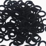 Manshui 200 Pieces Small Seamless Hair ties, Elastic Hair band, Ponytail Holders for Children and Little Girls’ Hair Accessory (Black)