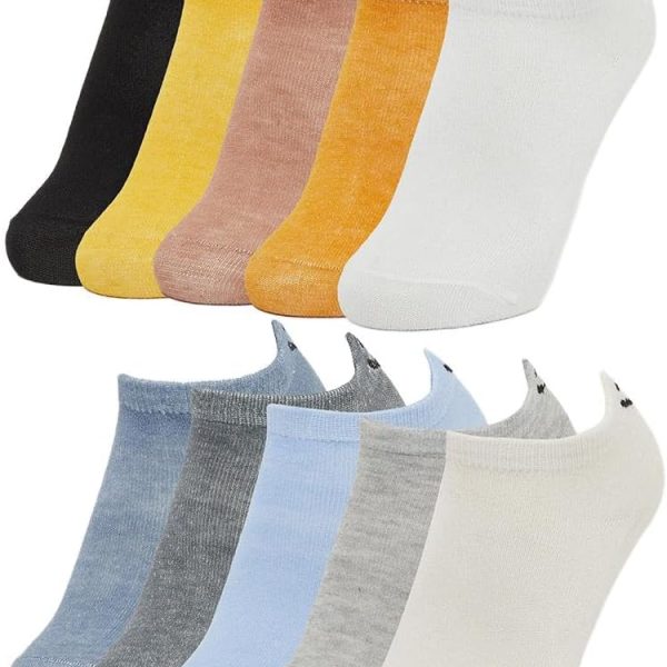 Styli Boys Set Of 10 - Embroidered Detail Ankle Socks