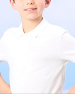 ⁦REDTAG Boys White Polo Shirt Set (Pack Of 2)⁩ - الصورة ⁦3⁩