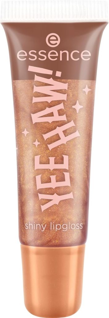 essence YEE HAW! shiny lip gloss, no. 01, orange, immediate result, shiny, shiny, vegan, paraben-free, no microplastic particles, nanoparticles free, 10 ml