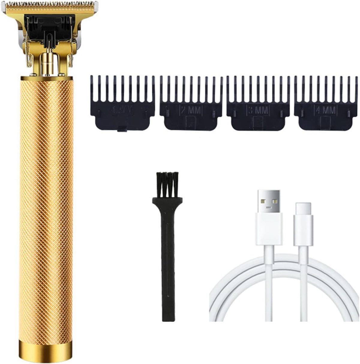Joyzzz Hair Trimmer, Hair Clippers for Men, Low Noise Cordless T-Blade Electric Hair Clippers, Metal Body Cutting Grooming Beard Shaver Barbershop Professional, USB Rechargeable