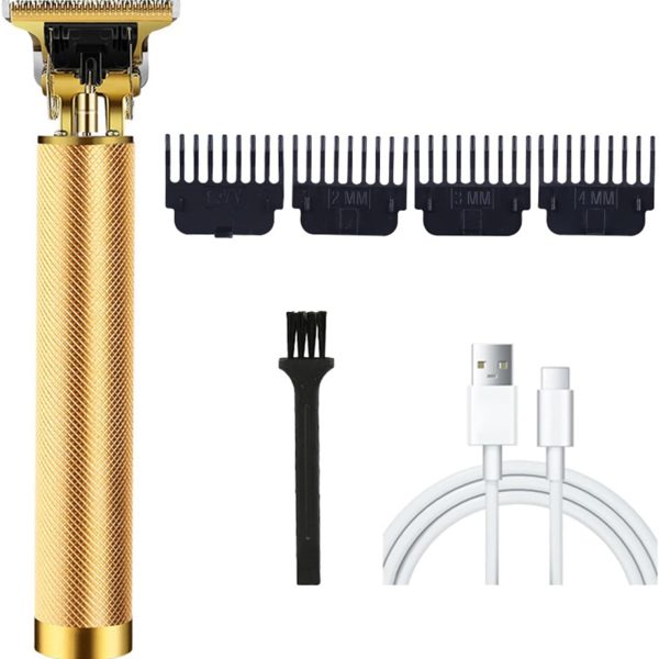 Joyzzz Hair Trimmer, Hair Clippers for Men, Low Noise Cordless T-Blade Electric Hair Clippers, Metal Body Cutting Grooming Beard Shaver Barbershop Professional, USB Rechargeable