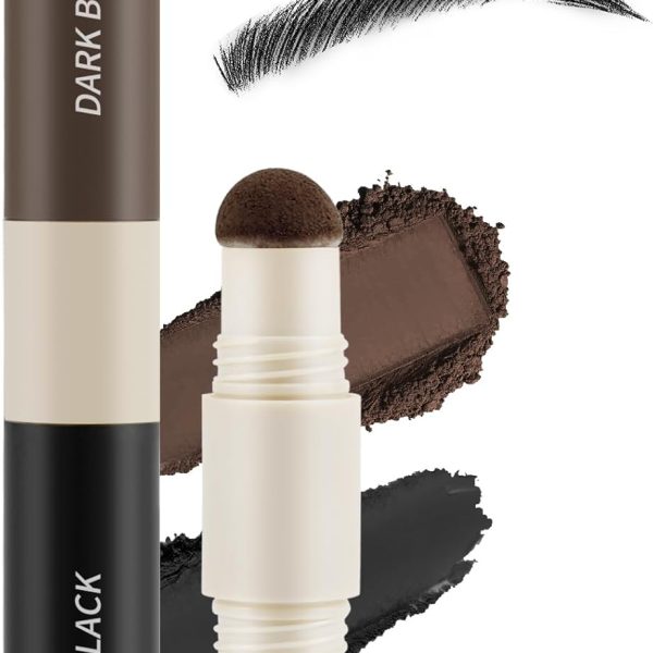 Dual-Color Eyebrow, One Step Eyebrow Stamp-Brow Powder Hairline Powder, All-day Wear Effortlessly, Waterproof Smudge-proof