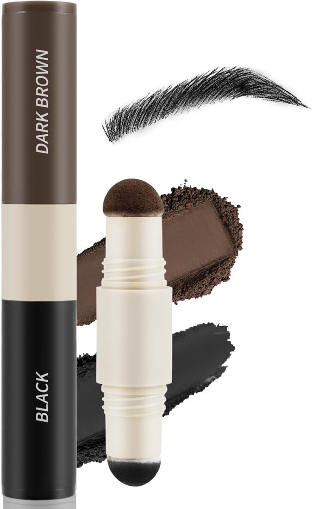 Dual-Color Eyebrow, One Step Eyebrow Stamp-Brow Powder Hairline Powder, All-day Wear Effortlessly, Waterproof Smudge-proof