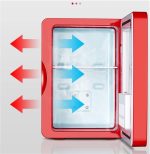 ⁦QBNZAXC Mini fridge Small Refrigerators, Mini Dormitories, Small Household Refrigerators, Household Gifts⁩ - الصورة ⁦3⁩