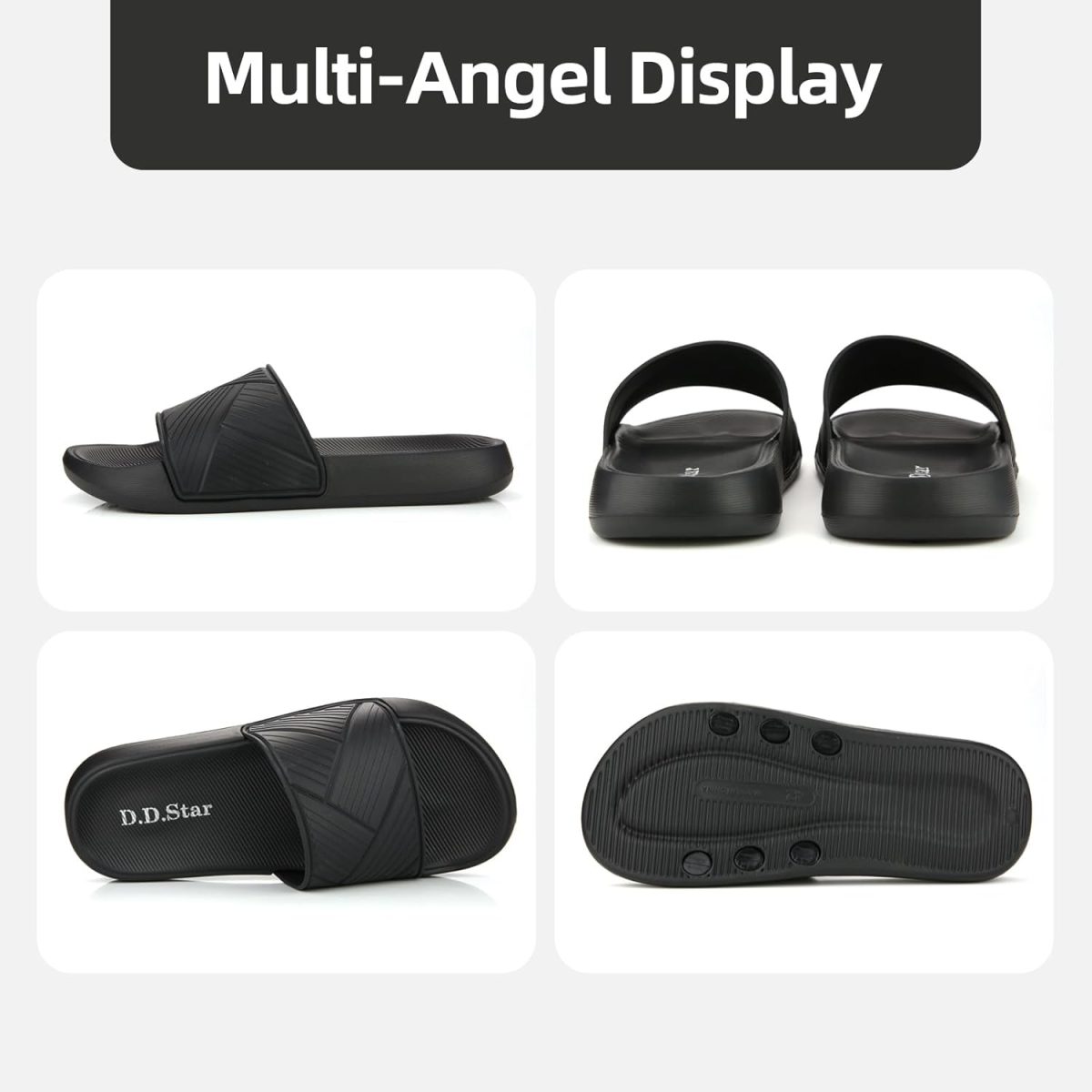 ⁦D.D.Star Slippers For Men And Women, Extra Thick Soft Indoor & Outdoor Sandals for Men And Women, Non-slip Shower Shoes Bathroom Sandals.⁩ - الصورة ⁦2⁩