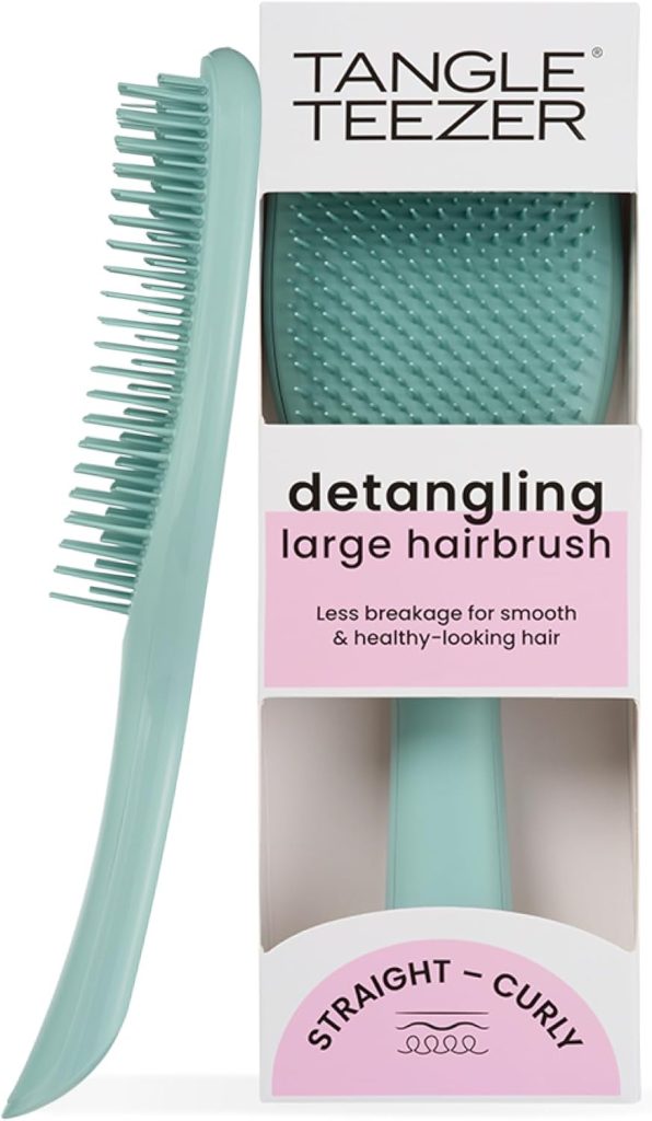 Tangle Teezer | The Large The Ultimate Detangler Hairbrush | Perfect for Long, Thick, Curly & Textured Hair | Two-Tiered Teeth for Gentle Detangling | Reduces Breakage| Ergonomic Handle | Marine Teal