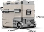 ⁦QBNZAXC Mini fridge 55L Portable Refrigerator Double Door Fridge Cooler Freezer Compressor Fast Refrigeration⁩ - الصورة ⁦4⁩