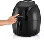 ⁦BLACK+DECKER 8-in-1 Digital Air Fryer with Window, 7.2L Large Capacity, 1800W, Rapid Air Technology, LED Touch Display, Dehydrate Function, Dishwasher Safe Basket, Cool-Touch Handle - AF7210-B5⁩ - الصورة ⁦5⁩