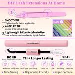 ⁦Colored Lash Clusters 6 Mix Colors DIY Lash Extension Kit 14mm 16mm Individual Lashes Cluster Kit with Lash Bond and Seal Glue, with Lash Bond and Seal and Lash Tweezers (Colored Lash Clusters Kit)⁩ - الصورة ⁦4⁩
