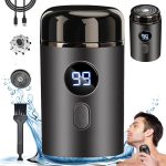 Mineup Portable Electric Mini Shaver, 2-in-1 Sopami Mini Shaver, Portable Washable Wet and Dry Razor, USB Travel Shaver, Waterproof Wireless Capsule Shaver for Home and Travel