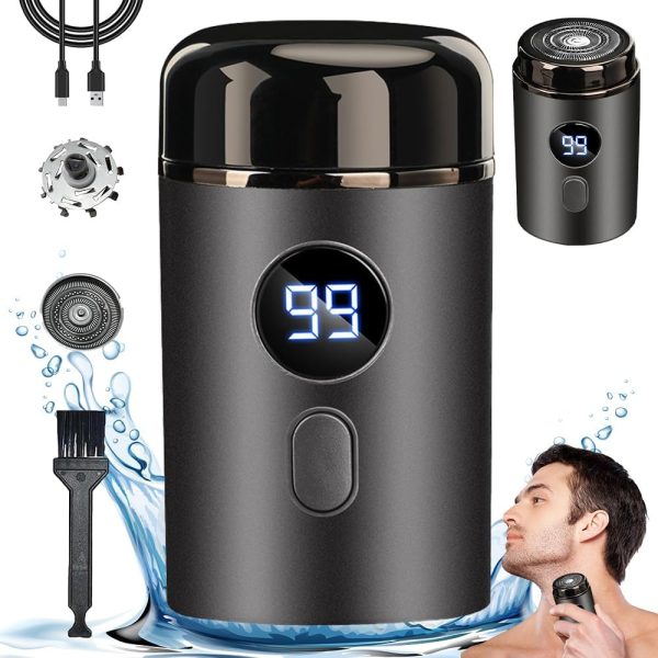 Mineup Portable Electric Mini Shaver, 2-in-1 Sopami Mini Shaver, Portable Washable Wet and Dry Razor, USB Travel Shaver, Waterproof Wireless Capsule Shaver for Home and Travel