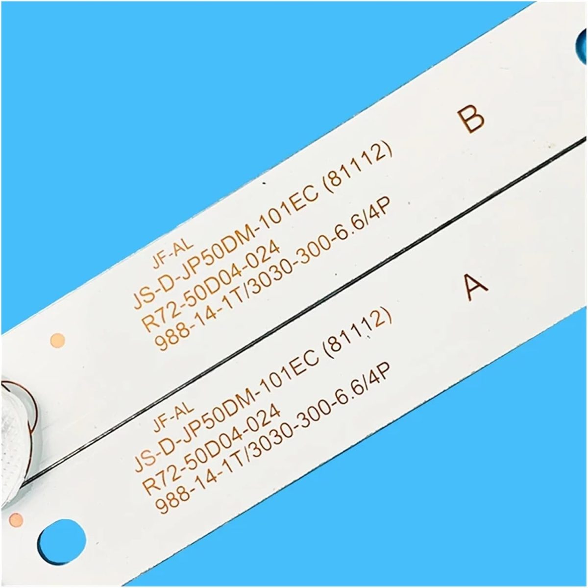 ⁦XSGZFC New 8PCS/lot A+B=988mm 10LEDs For B.B/K 50" LCD TV JS-D-JP50DM-101EC(81112) 72-50D04-024 94V-0 E125436JF-AL 50LEM-1043 V500DJ6-QE1⁩ - الصورة ⁦2⁩