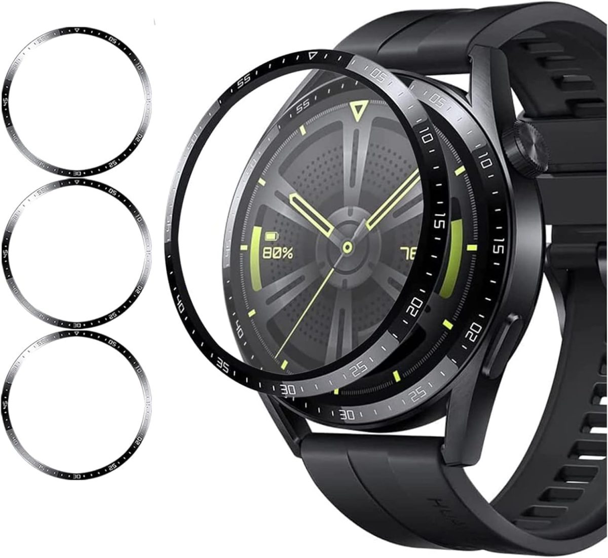 [Upgraded] 3 Pack PMMA 3D Screen Protector Compatible With Huawei Watch GT3 Pro 46 mm, Anti-Scratch for GT 3 Pro (Huawei GT3 Pro)