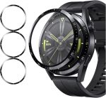 [Upgraded] 3 Pack PMMA 3D Screen Protector Compatible With Huawei Watch GT3 Pro 46 mm, Anti-Scratch for GT 3 Pro (Huawei GT3 Pro)