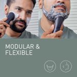 ⁦Panasonic XSHAPE-TRIM MULTISHAPE, Main Unit with Li-ion Battery, Detail Shaver/Trimming Head Attachment Set, Beard and Hair Trimmer, Facial Cleansing Brush, Black⁩ - الصورة ⁦9⁩