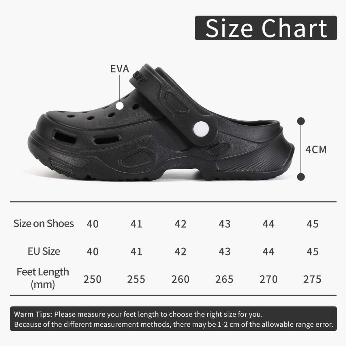 ⁦D.D.Star Garden Clogs Shoes For Men and Women Slip-On Mule Sandals With Arch Support Comfort Slip-on Slippers⁩ - الصورة ⁦2⁩