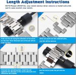 ⁦Gheper Metal Watchband Compatible with Fitbit inspire 3 Stainless Steel Wrist Strap Bracelet Replacement for inspire3 Smartwatch Accessory for Women Men⁩ - الصورة ⁦7⁩