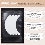 ⁦KASTWAVE Hypoallergenic Lint-Free Waterproof Sticky Well Foam Eye Pads Lash Extensions-25 Pairs⁩ - الصورة ⁦2⁩