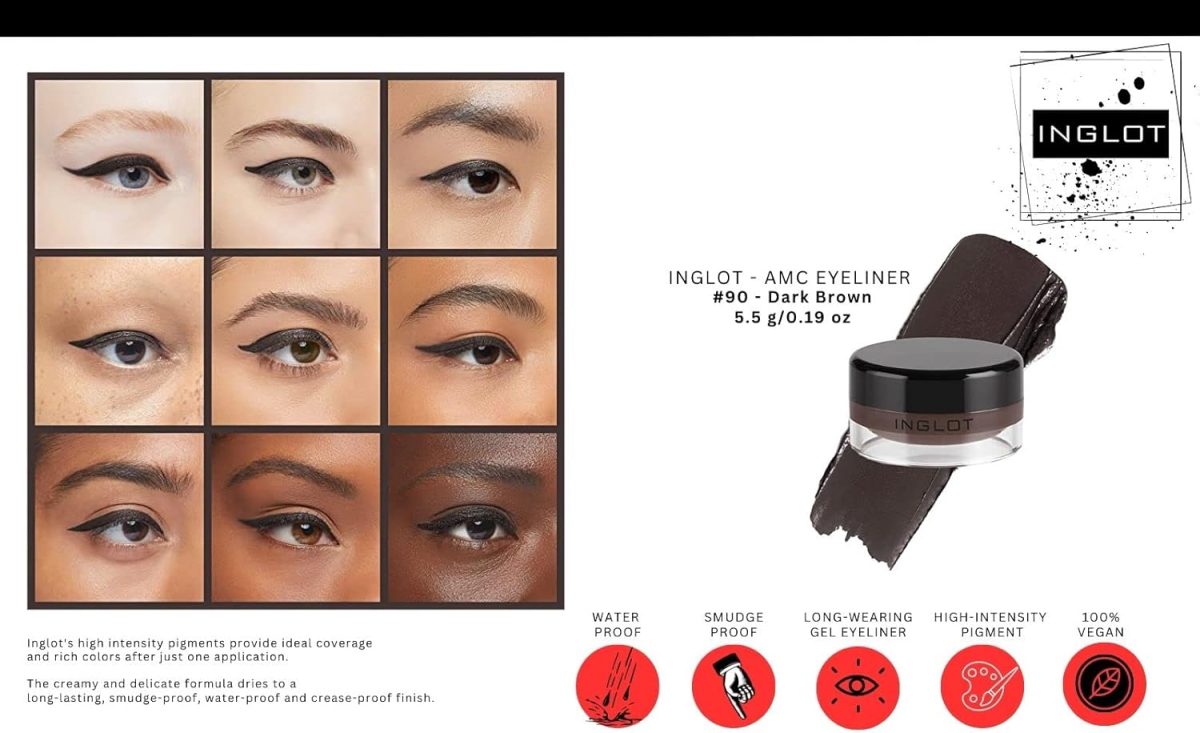 ⁦INGLOT Eyeliner Bundle - AMC Eyeliner Gel 90, AMC Eyeliner Gel 77 and Brush 30T (3-piece)⁩ - الصورة ⁦3⁩