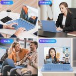 ⁦Laptop 14 Inch Celeron N5095 Up to 2.9Ghz, Win 11 Laptop with 8+256GB SSD Extension 1TB, Notebook Support 5G WiFi丨Bluetooth 4.2丨Cooling Fan丨1920*1200丨Mouse and Keyboard Protector-Blue⁩ - الصورة ⁦8⁩